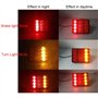 PolarLander 2PCS Imperméable 8 LED Feux arrière Rouge Jaune arrière arrière DC 12V pour Camion de remorque Bateau de Voiture Sty