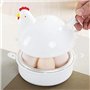 Fiacvrs Pocheuse à œufs pour micro-ondes en forme de poulet 4 œufs