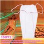 Lot de 100 culottes jetables en tissu non tissé doux pour femme Spa, Noir , taille unique