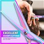 Lot de 14 paires de ciseaux de coiffeur professionnels de 6,7 pouces - Ciseaux de coiffure tranchants - Haute qualité - Acier in