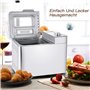 COOCHEER Machine à pain d'une capacité jusqu’à 900 g, Programmes intelligents et automatiques, 3 tailles de pain, 550W, 36 x 22 