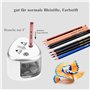 Sinzau Taille-crayon électrique universel | Double taille-crayon pour crayons de 6-8 mm et 9-12 mm | Avec pièces de rechange | B