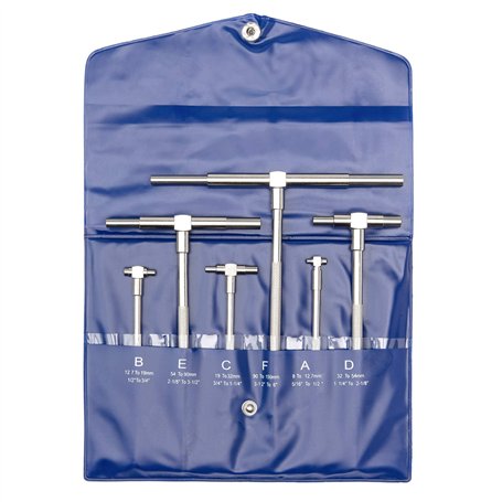 Beslands Jeu de Jauges Télescopiques Micrometre Interieur Jauge Interne- 6 pièces Jauge Télescopique de Diamètre Intérieur Régla