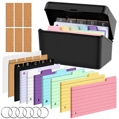 MINISOISO 258 Pièces Boîte à Fiches A7