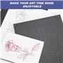 100 Feuilles Papier carbone Noir Papier de Transfert de Tatouage Copieur Papier Calque Graphite Transfert Papier de copie carbon