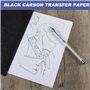 100 Feuilles Papier carbone Noir Papier de Transfert de Tatouage Copieur Papier Calque Graphite Transfert Papier de copie carbon