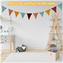 36m Double Face Coton Guirlande Fanions Tissus Guirlande lit Cabane Décoration Mur