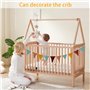 Guirlande de Fanions pour Chambre d'enfant, 2,36m Double Face Coton Guirlande Fanions Tissus Guirlande lit Cabane Décoration Mur