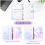 2 Pcs Couverture de Reliure A5 à 6 Anneaux Couverture de Protection pour Carnet de Notes A5 PVC Souple Transparent Rechargeable 