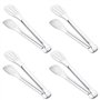 Dylan-EU 4 Pcs Pinces de Cuisine en Acier Inoxydable Dylan-EU Pince de Service Pince de Buffet pour la Barbecue