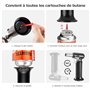 Carehabi Chalumeau de Cuisine, Flamme Réglable Chalumeau avec Verrouillage de Sécurité, Rechargeable Briquet Chalumeau Pour la C