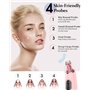 Aspirateur de Point Noirs, Extracteur de Comédons Nettoyant de Pores Rechargeable Appareil de Beauté du Visage Avec écran LED, 4
