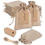 50pcs Pochettes Sachets en Lin Chanvre 10x15cm