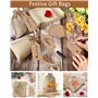 50pcs Pochettes Sachets en Lin Chanvre 10x15cm, Petit Sac Cadeau Avec Cordon de Serrage, Sac Toile de Jute Pochettes avec 50 Pcs
