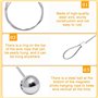 LANSKYLAN 4 Pcs Cable Acier Photo avec 48 Aimants Ronds Fil pour Suspendre Photos 2m*1.5mm Accroche Câble Suspension Câble Métal