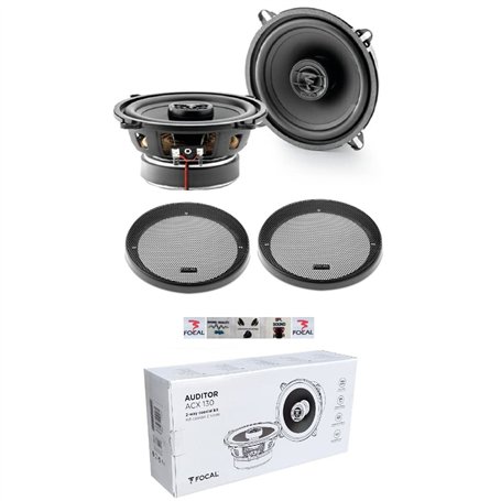 KIT Set pour Focal Auditor ACX-130 ACX130 2 Enceintes coaxiales 2 Voies de 13 cm 130 mm 5.25" de diamètre 50 Watts rms et 100 Wa
