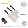 Anmarko de Spatule professionnel – en acier inoxydable Pancake Turner et plaque de cuisson Grattoir Idéal pour plaque de cuisson