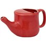 Ancient Impex Pot Neti en céramique anti-déversement avec 5 sachets de sel de Neti – Couleur rouge