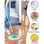 Lot de 2 têtes de rechange Clean Twist Disc Mop,Balai Serpillère Microfibre Compatible avec Leifheit Clean Twist Disc Mop Systèm
