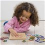 Homealexa Jouet Montessori Géoboard en Bois avec Cartes de Motifs et Rubber Band - 8x8 Épingles Pegboard avec Bande de Caoutchou