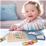 Homealexa Jouet Montessori Géoboard en Bois avec Cartes de Motifs et Rubber Band - 8x8 Épingles Pegboard avec Bande de Caoutchou