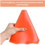 BUYGOO 12Pcs Cônes de Formation Sportive pour Football 18cm Plastique Cônes de Jeu pour Enfants Orange Cônes de Circulation Dura