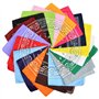 BUYGOO 20 pièces Bandanas foulards multifonctions grands mouchoirs couleur assortie Bandanas carrés pour hommes et femmes/dames