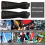 FOCCTS Gants en latex résistant aux produits chimiques en caoutchouc, résistant aux acides/alcalins/travaux de sécurité industri