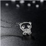 Collier Argent de Panda Ours pour les femmes filles Pententif en argent fin 925 et Cubic Zirconia bijoux animaux par VIKI LYNN