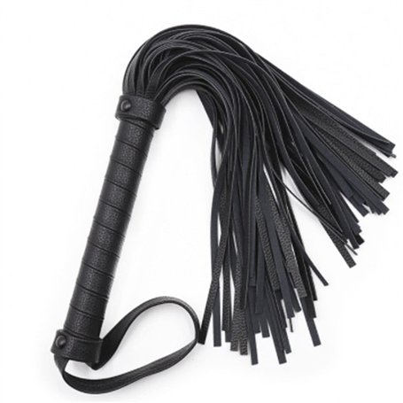 Noir Fouet De Cheval avecFouet en Cuir Frangé