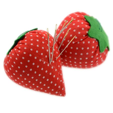 Nuluxi Pelote à Epingles Coussin d'Aiguilles Pelote pour Épingles Fraise Coussin Aiguilles Poignet Mignon Forme Fraise Coussin P