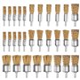 ATOPLEE Lot de 30 brosses métalliques revêtues de laiton avec tige de 6