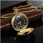 Montre de Poche Or Vintage en Acier pour Homme avec la Chaîne