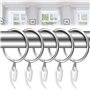 LANSKYLAN 40 Pcs Anneaux Rideaux en Métal