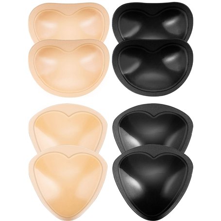 4 Paires Insertions de Coussinets de Soutien-Gorge Auto-Adhésifs Amovibles Push Up Breast Enhancer pour Bikini