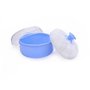 2pcs (bleu + rose) plastique recharge bébé enfant en bas âge soins de la peau après le bain cas poudre en vrac visage corps talc