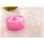 2pcs (bleu + rose) plastique recharge bébé enfant en bas âge soins de la peau après le bain cas poudre en vrac visage corps talc