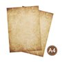 60 Feuilles papier à lettres vintage, Papier à motif vieux papier DIN A4 100 g/m² imprimé Recto-Verso