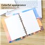 2 Pièces Classeur A5 avec 6 Anneaux, Couverture de Reliure à Anneaux pour Carnet de Notes, avec 2 Feuilles Volantes Rechargeable
