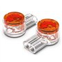 Switian 100pcs Connecteurs de Câble à UY2, Connecteur Épissure Rapide Terminaux Étanche avec Bouton Transparent Orange