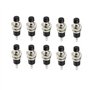 Switian 10 Pcs SPST 7mm Mini Bouton Momentanés Poussoir Interrupteur Normal Ouvert 250V 2A Noir