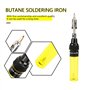 Fydun Fer à Souder au Gaz Butane Chalumeau Fer à Souder Pistolet Outil de Soudage 1300℃ (Jaune)