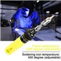 Fydun Fer à Souder au Gaz Butane Chalumeau Fer à Souder Pistolet Outil de Soudage 1300℃ (Jaune)