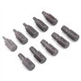 Lot de 10 extracteurs de vis à tête hexagonale multi-cannelures de 1/8" à 13/32" dans un étui en plastique pour retirer les boul