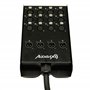 Audibax Snake 12 - Stagebox de 12 entrées et 4 sorties - Boîtier de Direct Haute Performance - Câble de 15 Mètres Inclus - Câble