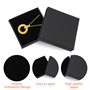 YUDAWN Lot de 4 boîtes à bijoux en carton kraft mat - Petites boîtes cadeaux - En papier noir - Avec mousse - Pour colliers, bra