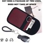 Signal Blocage Faraday Pochette Sac, 2 Pièces Mini Etui Anti RFID Clé Voiture Portable Protection Antivol Anti Piratage de Téléc