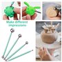 Outils Poterie, 9 Pièces Outils de Sculpture en Argile avec Boule à Modeler et Pointe en Caoutchouc Souple Kit D'outils Poterie