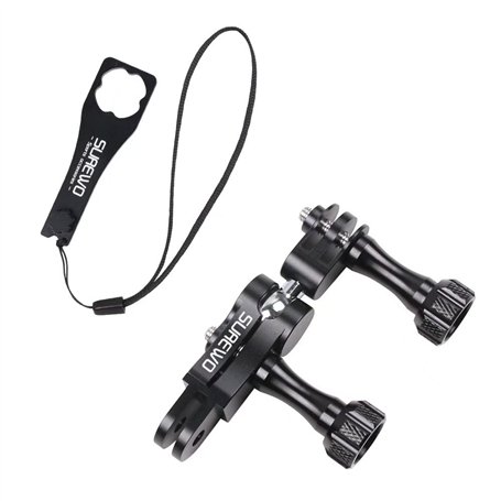 SUREWO Support de Joint à rotule en Aluminium avec clé en Aluminium pour GoPro Hero 13/12/11/10/9/8/7/(2018)/6/5/4 Noir