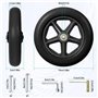 200mm Roulette Avant de Fauteuil Roulant, 2 Roues avant du Fauteuil Roulant Antidérapant/Résistant à l'usure, Roue de Fauteuil R